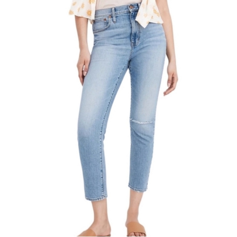 Madewell The High Rise Slim Boyjean Summit Wash Blue Jeans Summerweight 26